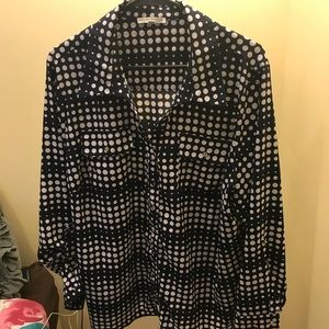 3X Button Up Blouse GUC